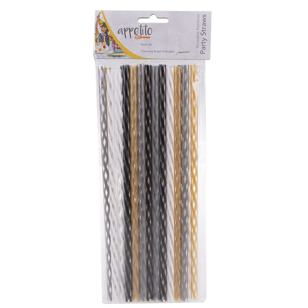 ブラシ24%を備えたAppitito再利用可能なパーティーストロー
