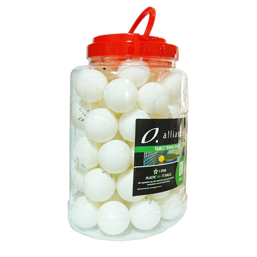 Alliance 1-Star Table Tennis Balls 60pcs (White)