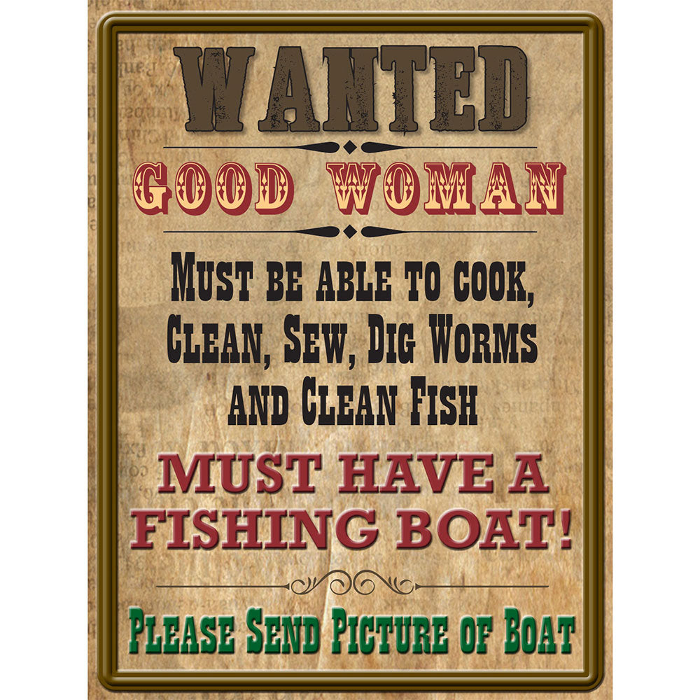 Signe en étain en acier lourd (30x40 cm)