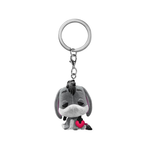 Winnie the Pooh Eeyore with Heart Flocked US Exclusive Pop! Keychain