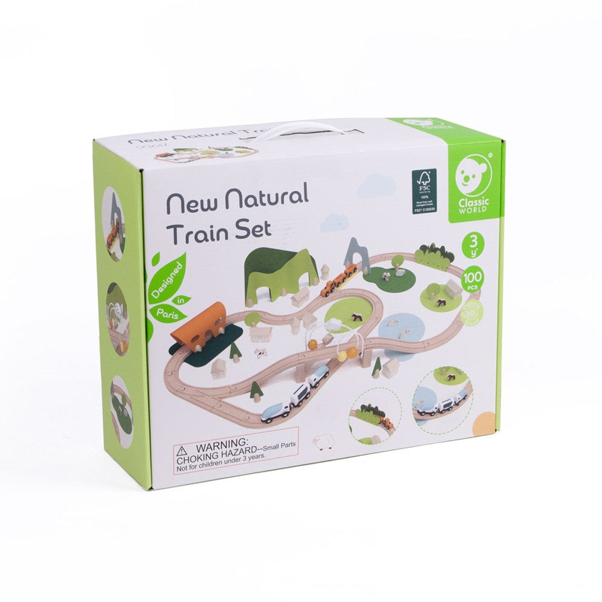 Classic World New Natural Train Set