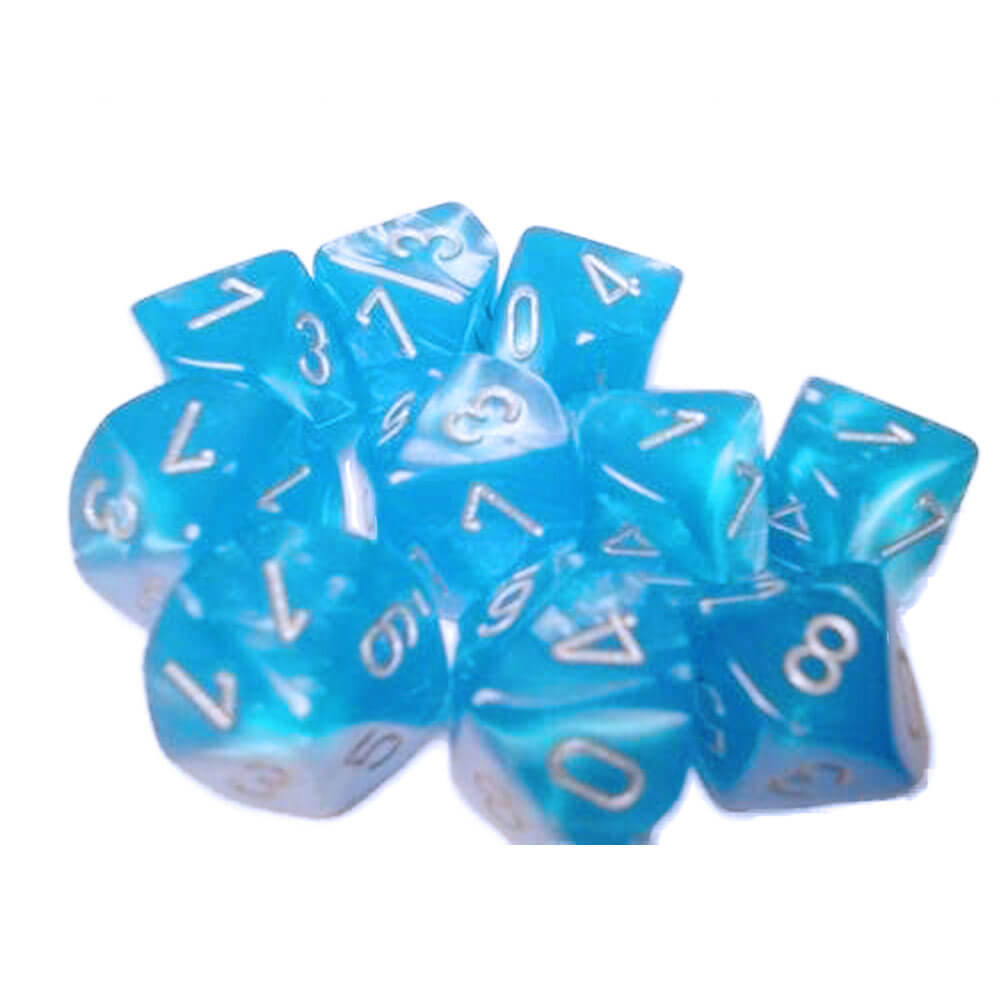 Chessex D10 Polyedrisches Samt-Set mit 10 Würfeln