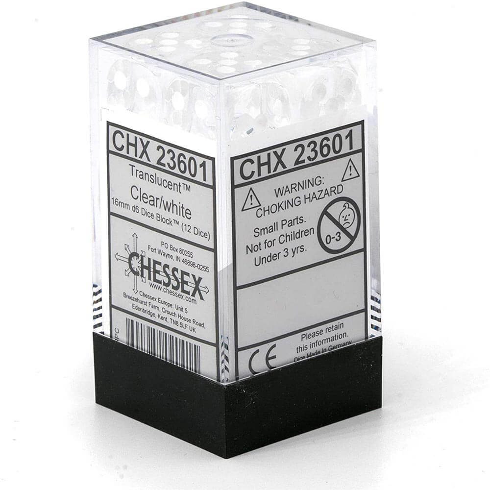 D6ダイス半透明12mm(36個のサイコロ)