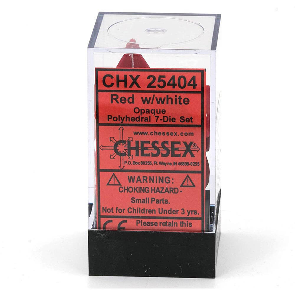 D7 Würfel-Set, undurchsichtiges Polyh (7 Würfel)