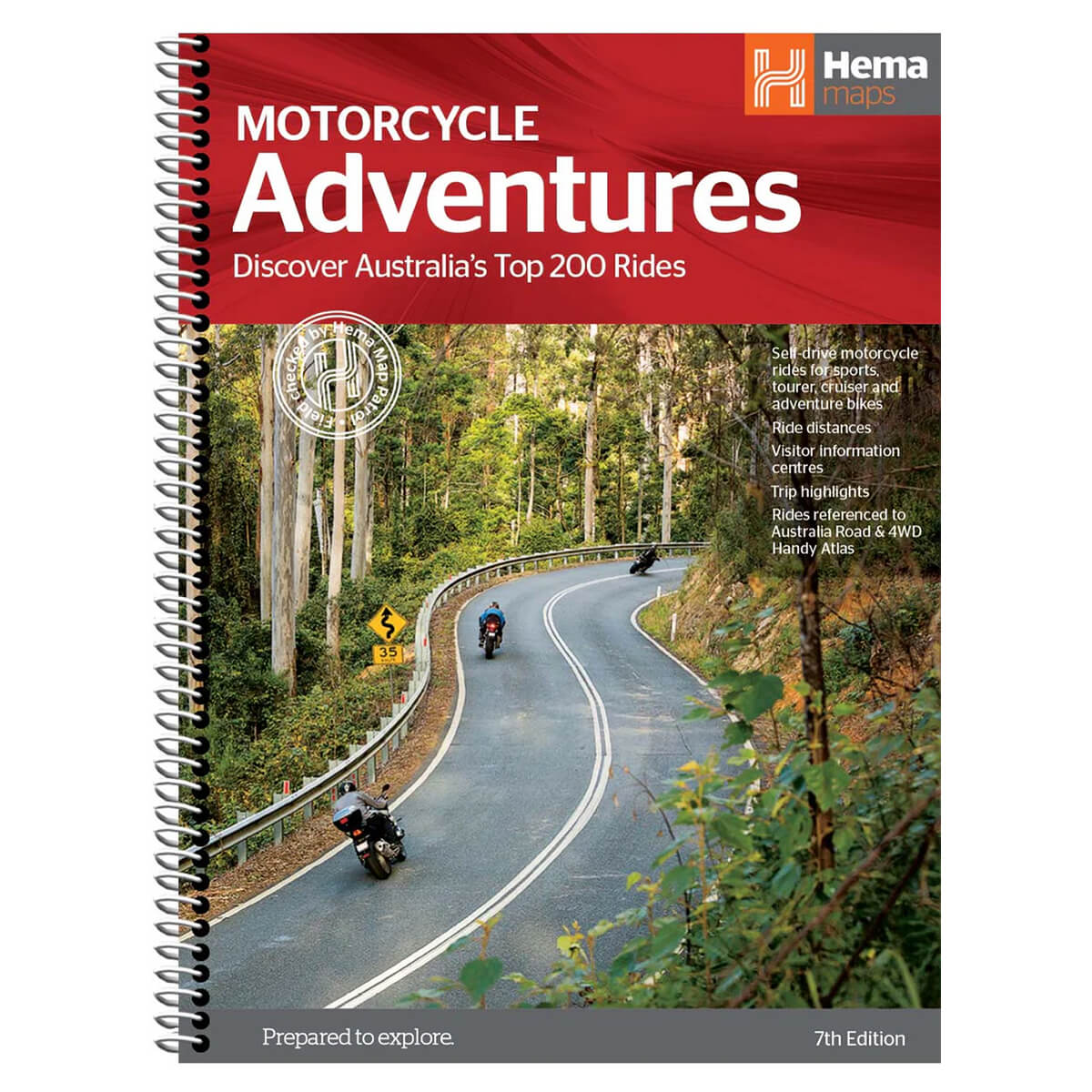 Hema australske motorcykelatlas med 200 topture