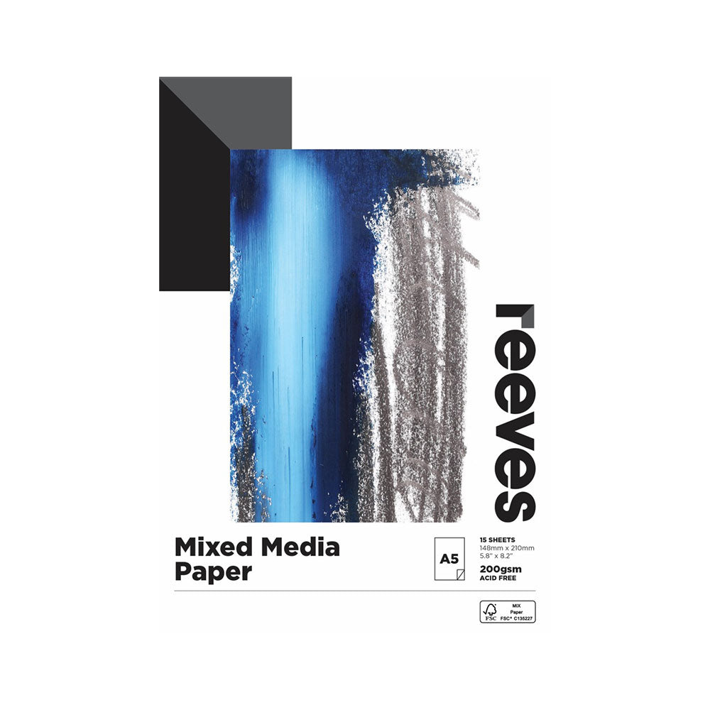 Reeves 200GSMミックスクレジットメディアパッド(15枚)