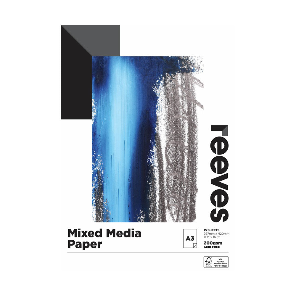 Reeves 200GSMミックスクレジットメディアパッド(15枚)