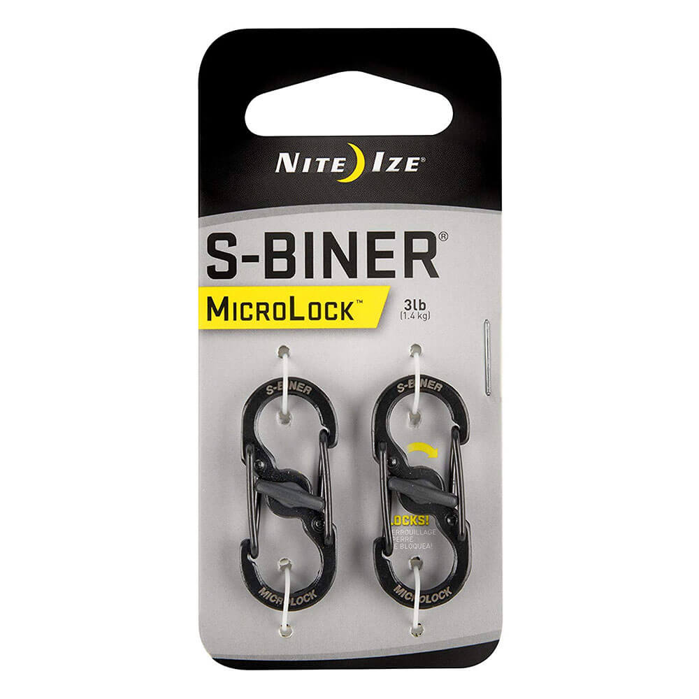 S-Biner Microlock roestvrij staal (2 pack)