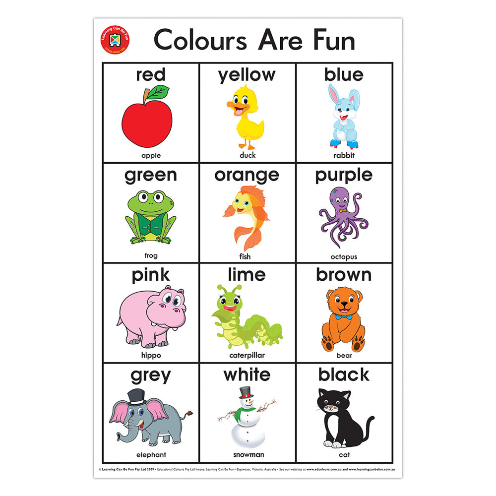 Colours are Fun Learning Wall Poster