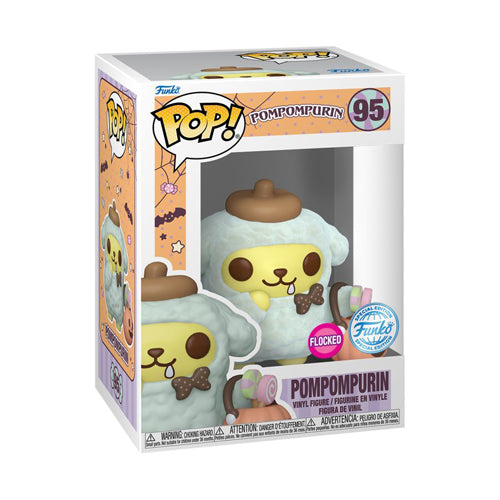 Hello Kitty Pompompurin Halloween US Flocked Pop! Vinyl