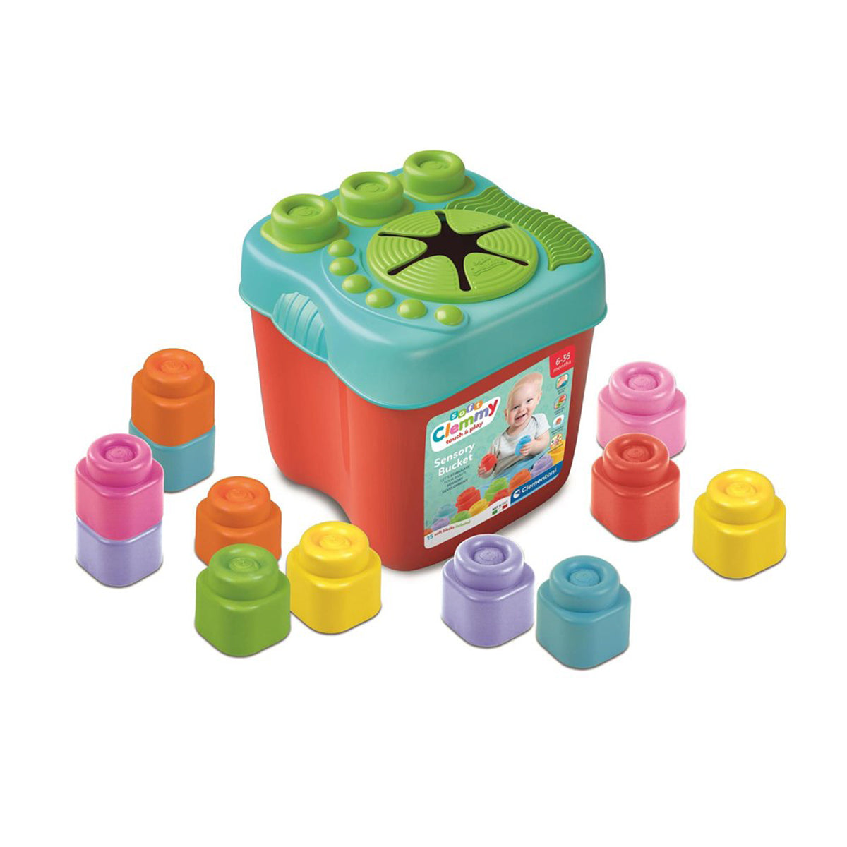 Clementoni Soft Clemmy Sensory Bucket 15pcs