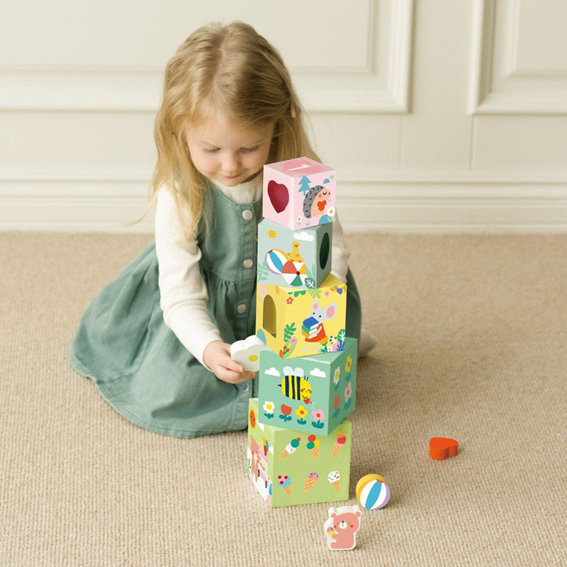 Classic World Forest Stacking Cubes