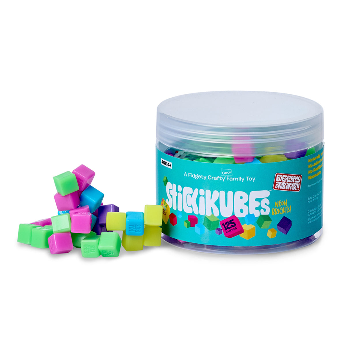 Stickikubes Neon Brights Tub 125pc
