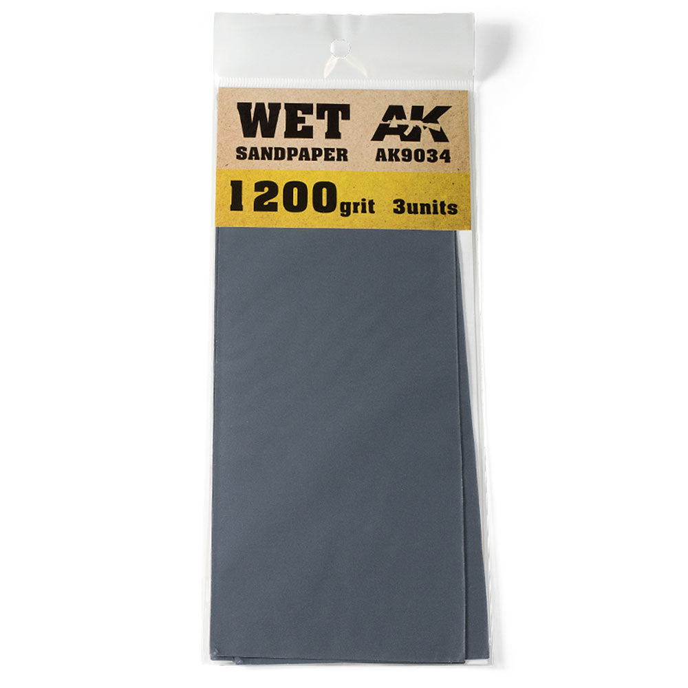 AK Interactive Wet Sandpaper 3pcs