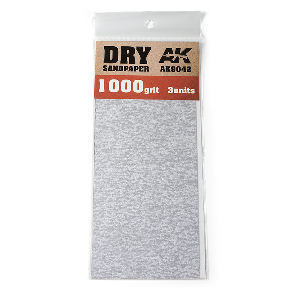 AK Interactive Dry Sandpaper 3pcs