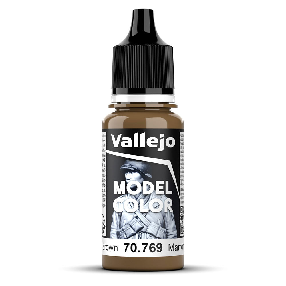 Vallejo Model Colour Acrylic Paint 18mL (Brown)