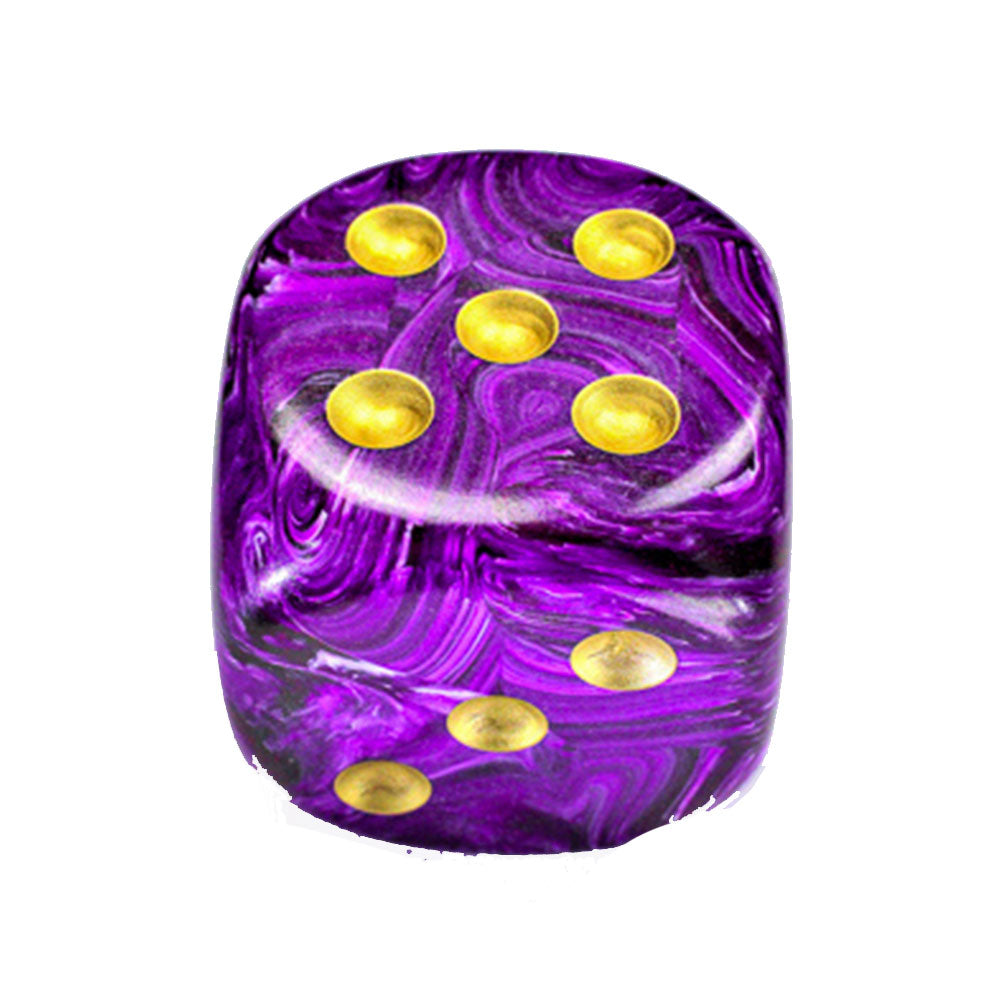 Chessex Vortex D6 Dice with Pips 50mm (Purple/Gold)
