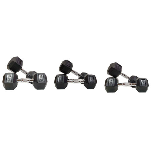 Morgan Rubber Hex Dumbbells (Pair)