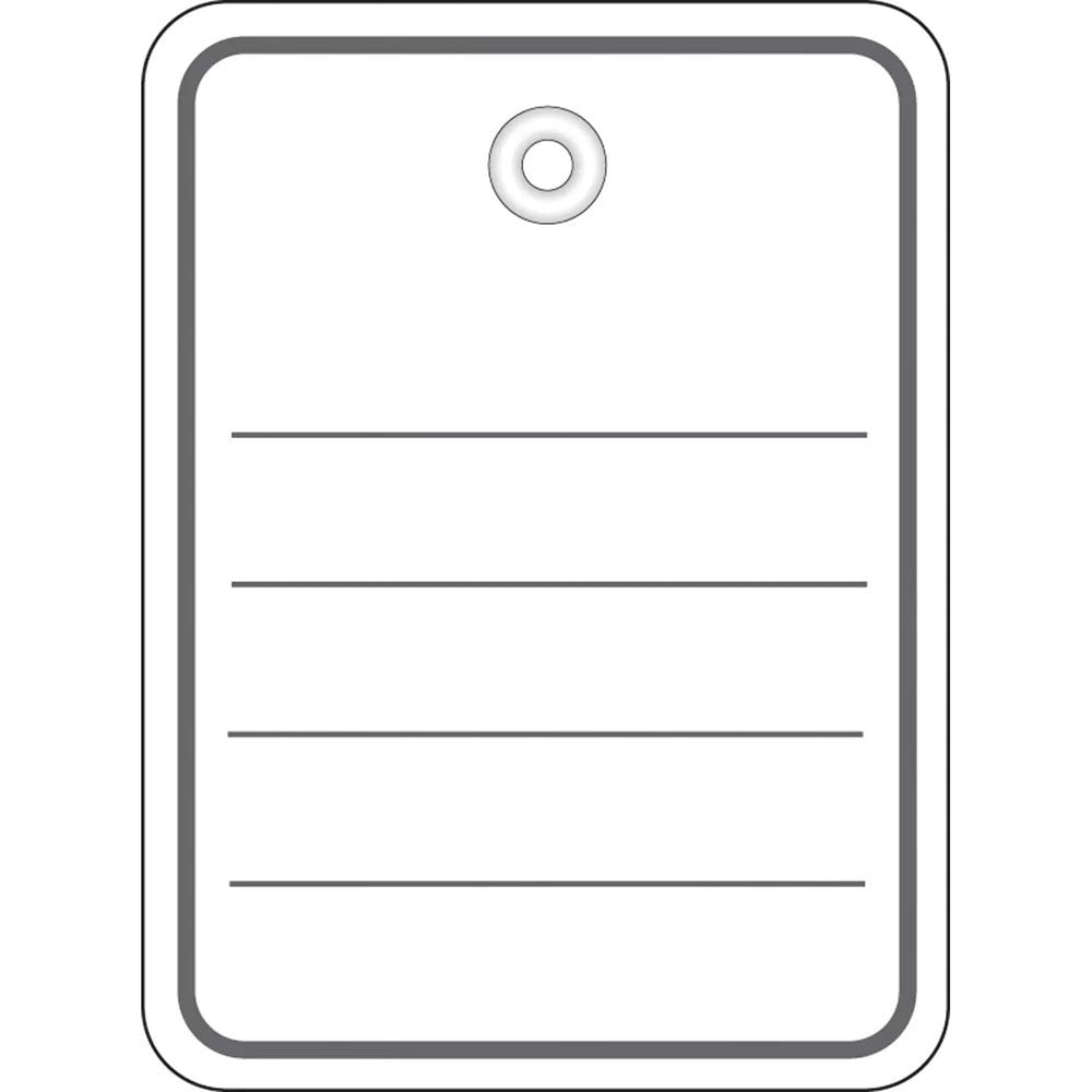 Herma strängfria merch -taggar med ögla 1000 st