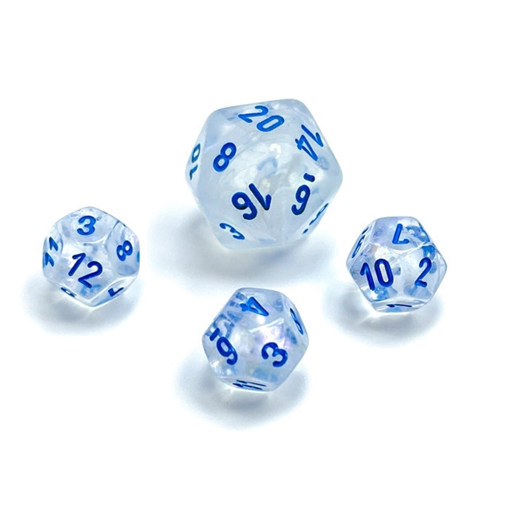Chessex D12 Dice Borealis Mini-Polyhedral (Icicle/Light Blue Luminary)