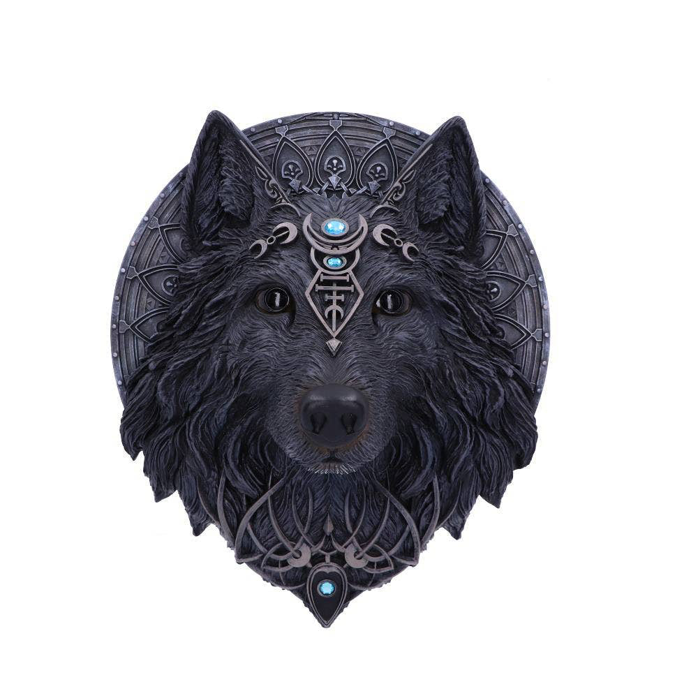 Wolf Moon Wall Hanging Plaque 30cm